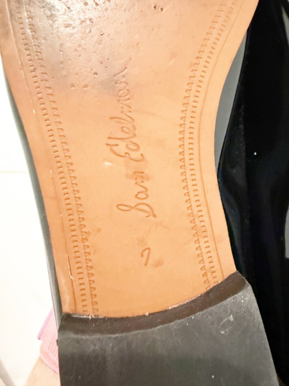 Sam Edelman Loraine Black Patent Leather Bit Buckle Loafers 7 - Picture 9 of 11